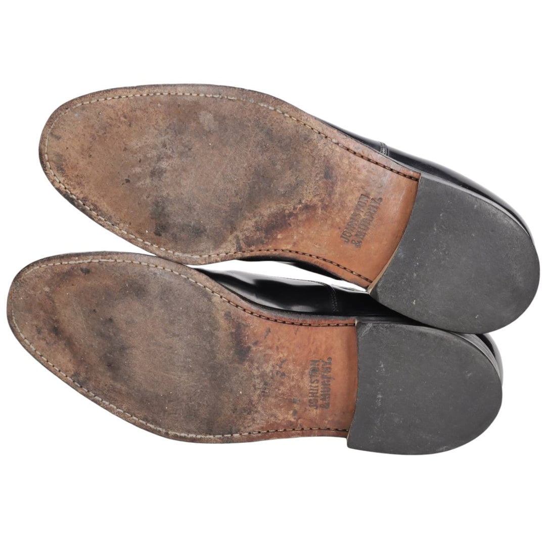 Johnston & Murphy straight-tip shoes, size 9 1/2, dark blue. Men's 27.5cm unclear black type Vintage Second Hand