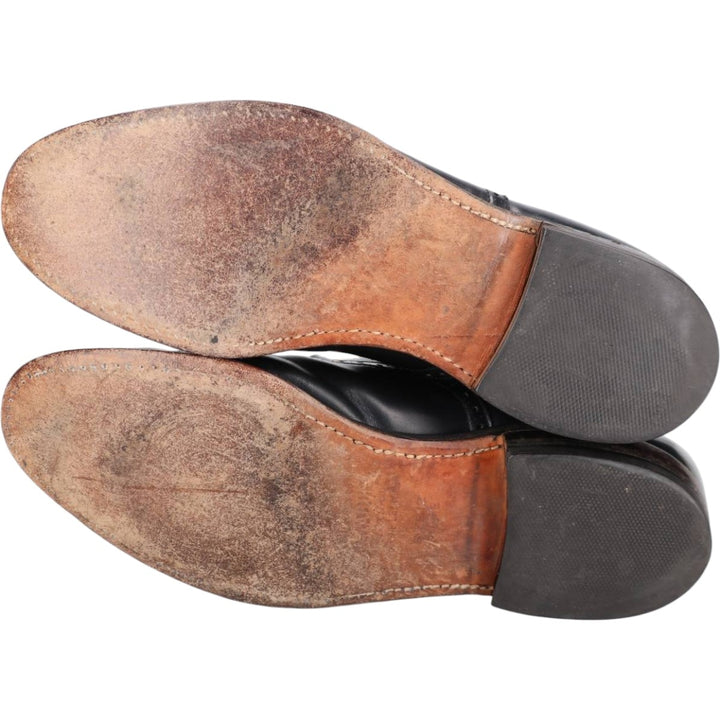 Allen Edmonds Danbury plain toe shoes, made in the USA, size 9 1/2C Men's 27.5cm unclear black type Vintage Second Hand