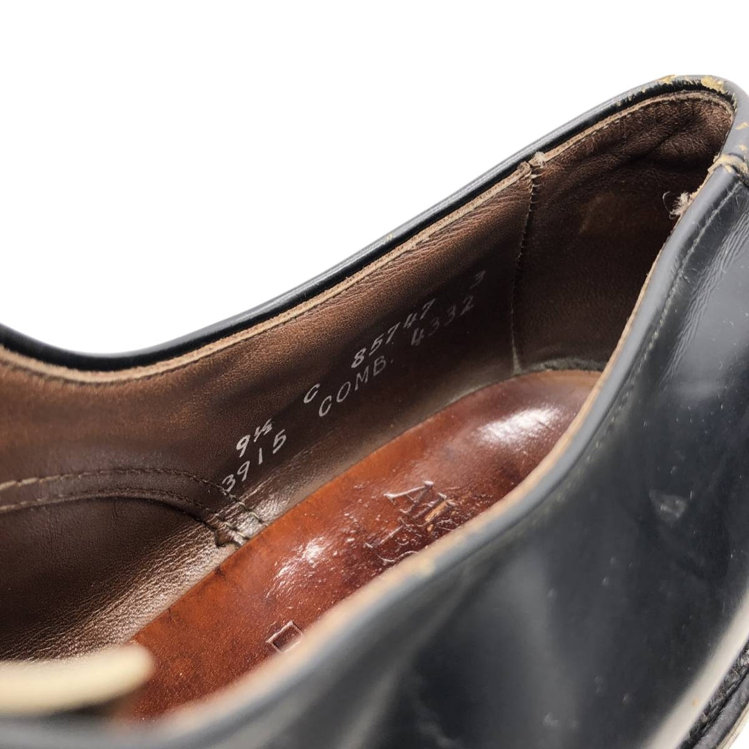 Allen Edmonds Danbury plain toe shoes, made in the USA, size 9 1/2C Men's 27.5cm unclear black type Vintage Second Hand