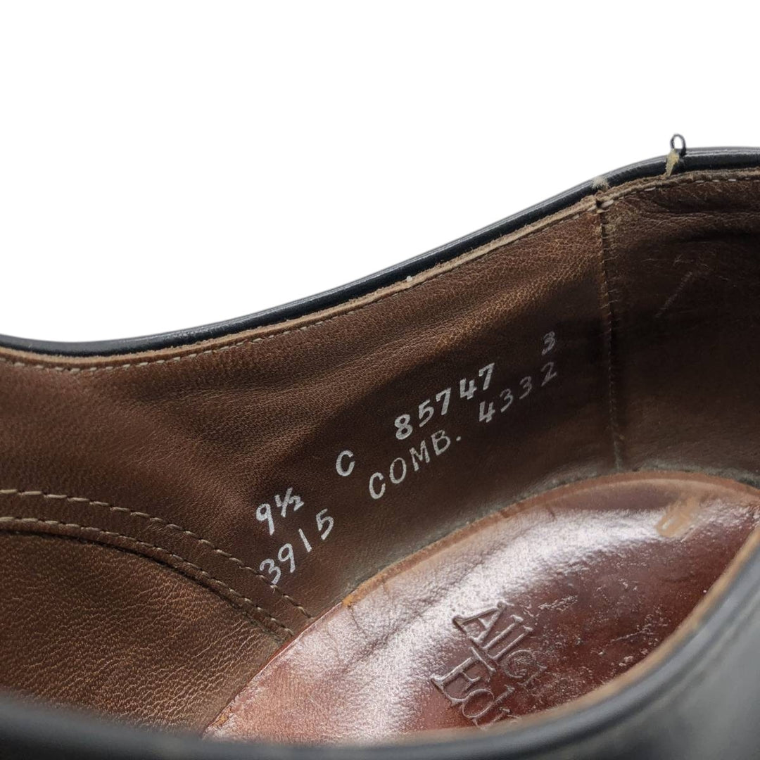 Allen Edmonds Danbury plain toe shoes, made in the USA, size 9 1/2C Men's 27.5cm unclear black type Vintage Second Hand