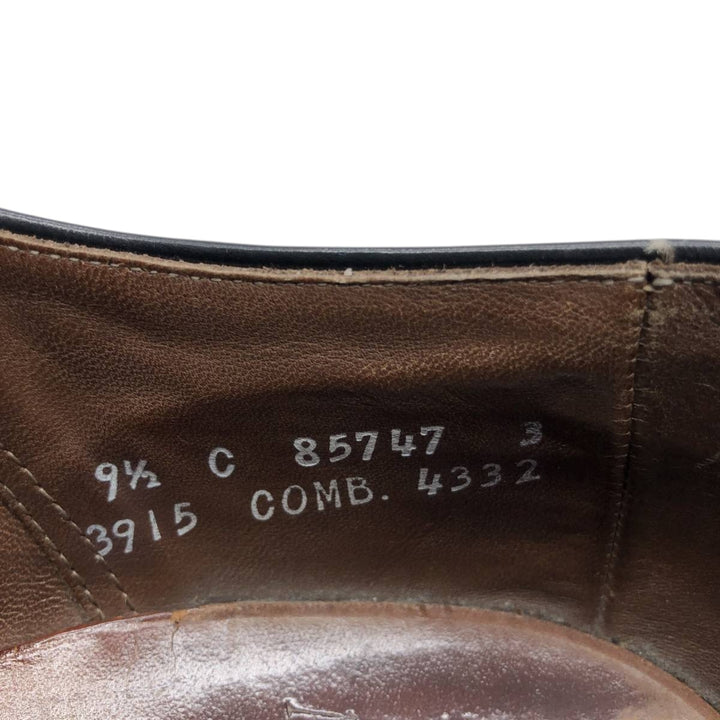 Allen Edmonds Danbury plain toe shoes, made in the USA, size 9 1/2C Men's 27.5cm unclear black type Vintage Second Hand