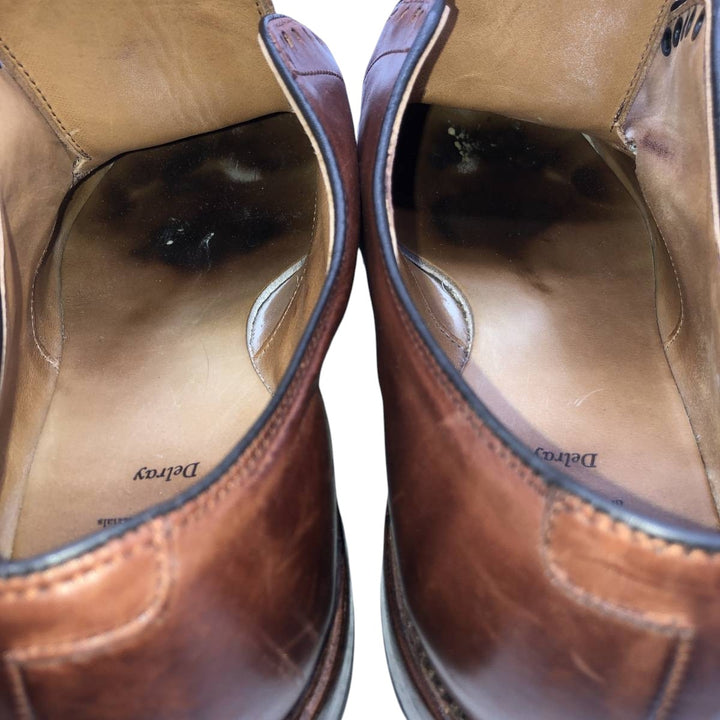 Allen Edmonds Delray U-Tip Shoes, Made in USA, Size 9 1/2 Men's 27.5cm unclear brown type Vintage Second Hand