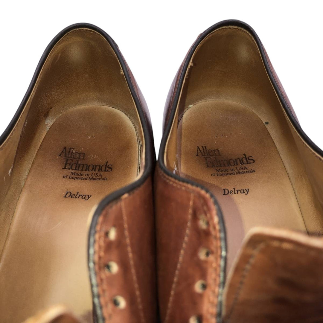 Allen Edmonds Delray U-Tip Shoes, Made in USA, Size 9 1/2 Men's 27.5cm unclear brown type Vintage Second Hand