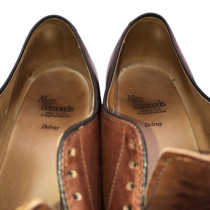 Allen Edmonds Delray U-Tip Shoes, Made in USA, Size 9 1/2 Men's 27.5cm unclear brown type Vintage Second Hand