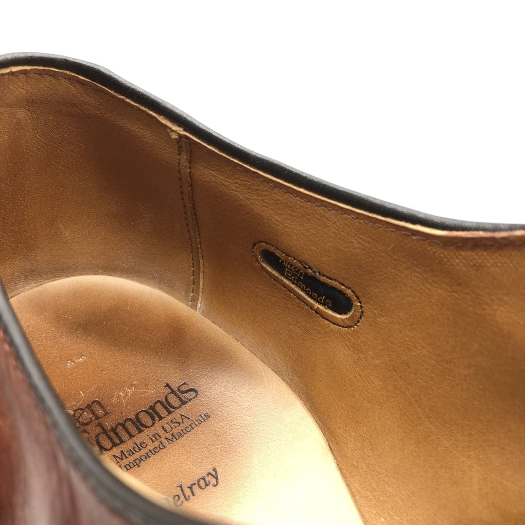 Allen Edmonds Delray U-Tip Shoes, Made in USA, Size 9 1/2 Men's 27.5cm unclear brown type Vintage Second Hand