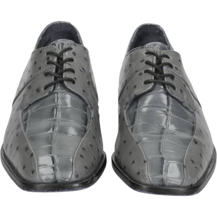 STACY ADAMS Dot Pattern Square Toe Leather Shoes 7 1/2 M Men's 25.5cm genuine leather gray type Vintage Second Hand