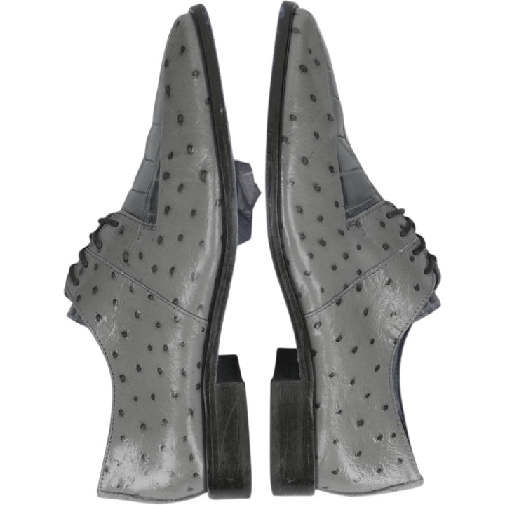 STACY ADAMS Dot Pattern Square Toe Leather Shoes 7 1/2 M Men's 25.5cm genuine leather gray type Vintage Second Hand