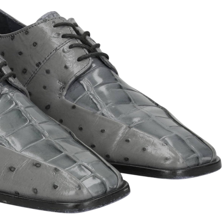 STACY ADAMS Dot Pattern Square Toe Leather Shoes 7 1/2 M Men's 25.5cm genuine leather gray type Vintage Second Hand