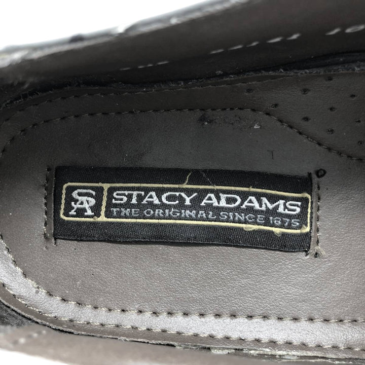 STACY ADAMS Dot Pattern Square Toe Leather Shoes 7 1/2 M Men's 25.5cm genuine leather gray type Vintage Second Hand