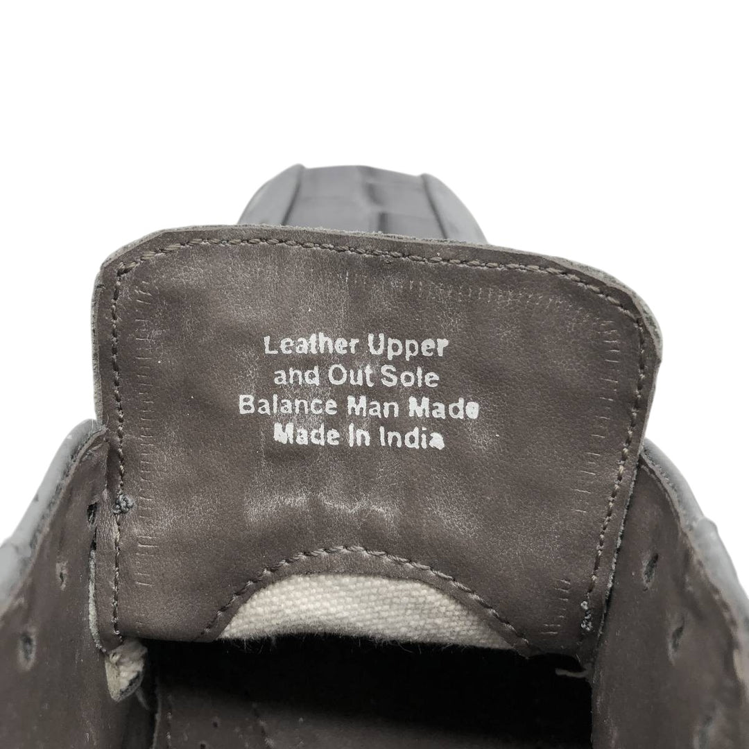 STACY ADAMS Dot Pattern Square Toe Leather Shoes 7 1/2 M Men's 25.5cm genuine leather gray type Vintage Second Hand
