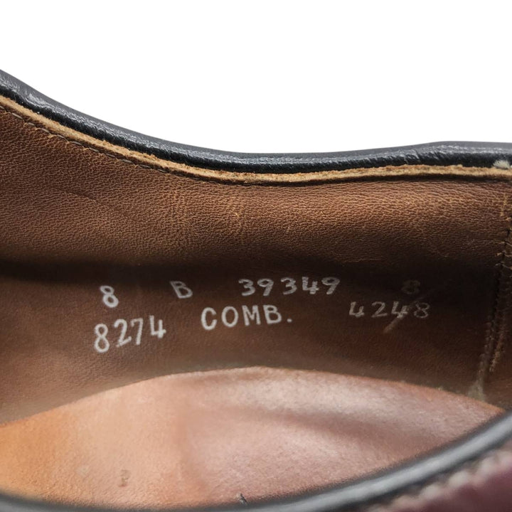 Allen Edmonds Saddle Shoes, Made in USA, Size 8B Men's 26.0cm unclear burgundy type Vintage Second Hand