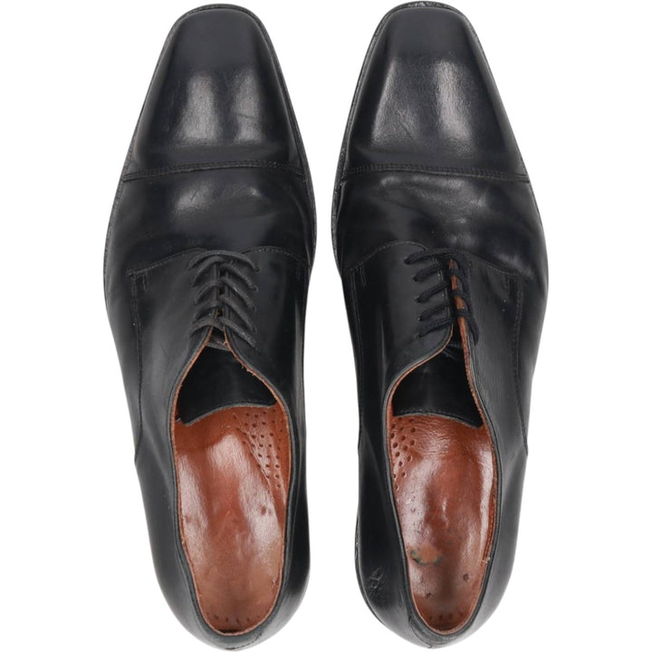 Square-toe straight-tip shoes, made in Italy, men's size 10.6" (approx.) /saa014964 Men's 27.0cm unclear black type Vintage Second Hand