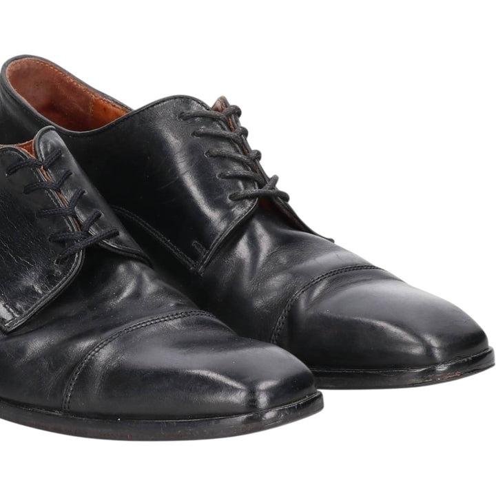 Square-toe straight-tip shoes, made in Italy, men's size 10.6" (approx.) /saa014964 Men's 27.0cm unclear black type Vintage Second Hand