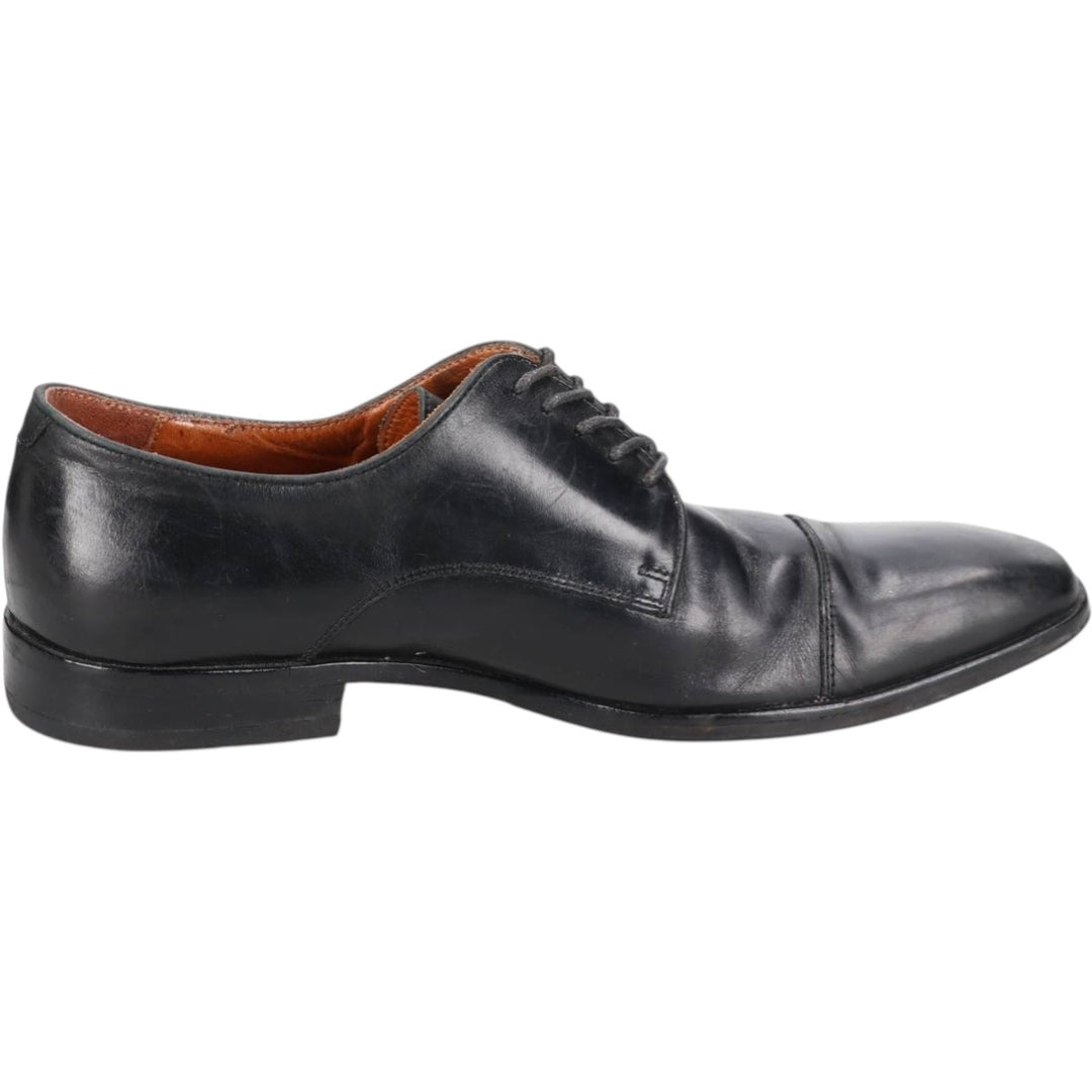 Square-toe straight-tip shoes, made in Italy, men's size 10.6" (approx.) /saa014964 Men's 27.0cm unclear black type Vintage Second Hand