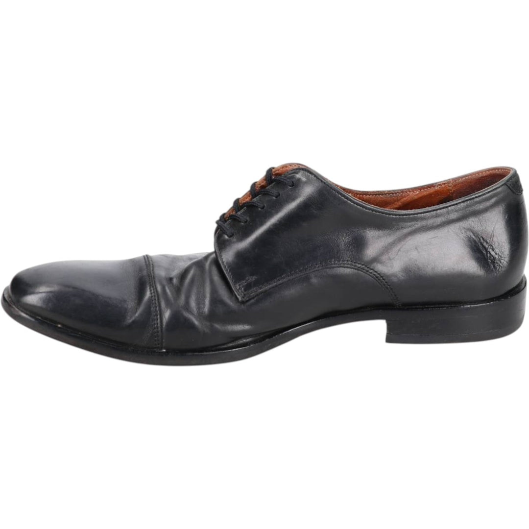 Square-toe straight-tip shoes, made in Italy, men's size 10.6" (approx.) /saa014964 Men's 27.0cm unclear black type Vintage Second Hand