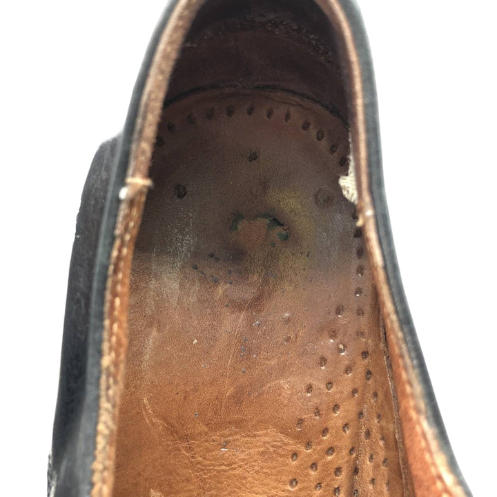 Square-toe straight-tip shoes, made in Italy, men's size 10.6" (approx.) /saa014964 Men's 27.0cm unclear black type Vintage Second Hand