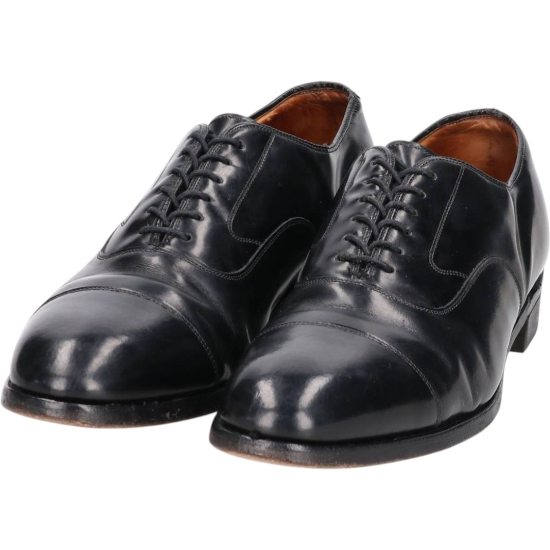 Johnston and Murphy OPTIMA Straight Tip Shoes, Made in USA, Size 10C Men's 28.0cm unclear black type Vintage Second Hand