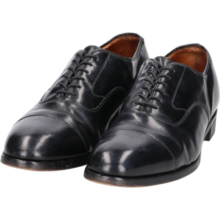 Johnston and Murphy OPTIMA Straight Tip Shoes, Made in USA, Size 10C Men's 28.0cm unclear black type Vintage Second Hand
