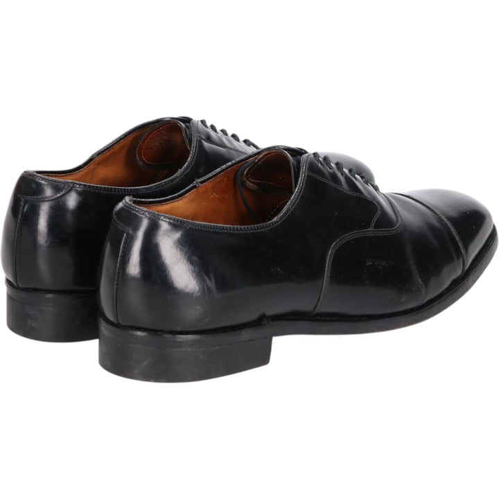 Johnston and Murphy OPTIMA Straight Tip Shoes, Made in USA, Size 10C Men's 28.0cm unclear black type Vintage Second Hand