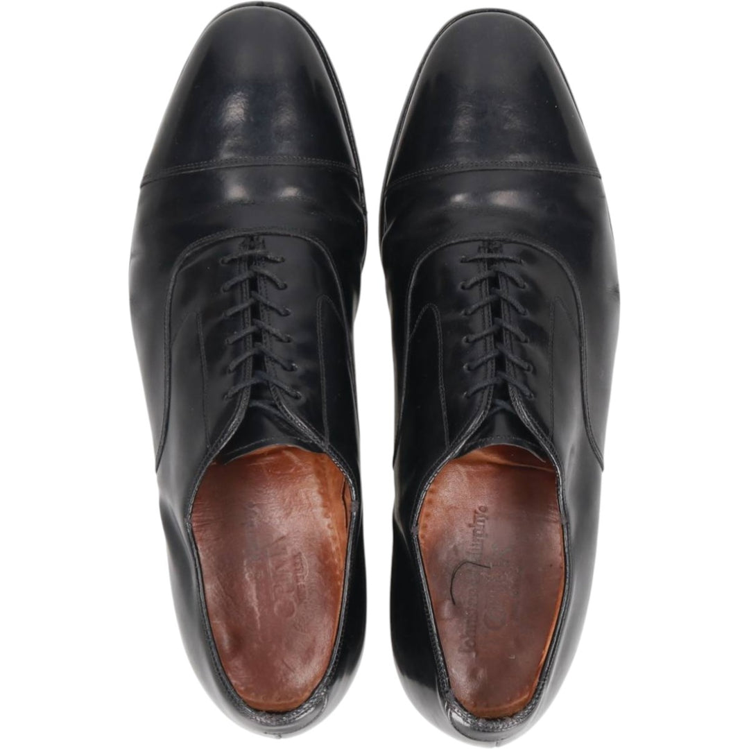 Johnston and Murphy OPTIMA Straight Tip Shoes, Made in USA, Size 10C Men's 28.0cm unclear black type Vintage Second Hand
