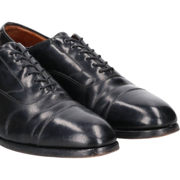 Johnston and Murphy OPTIMA Straight Tip Shoes, Made in USA, Size 10C Men's 28.0cm unclear black type Vintage Second Hand