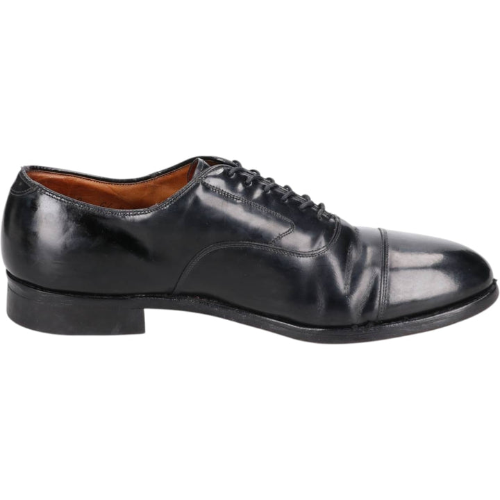 Johnston and Murphy OPTIMA Straight Tip Shoes, Made in USA, Size 10C Men's 28.0cm unclear black type Vintage Second Hand