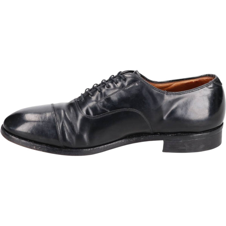 Johnston and Murphy OPTIMA Straight Tip Shoes, Made in USA, Size 10C Men's 28.0cm unclear black type Vintage Second Hand