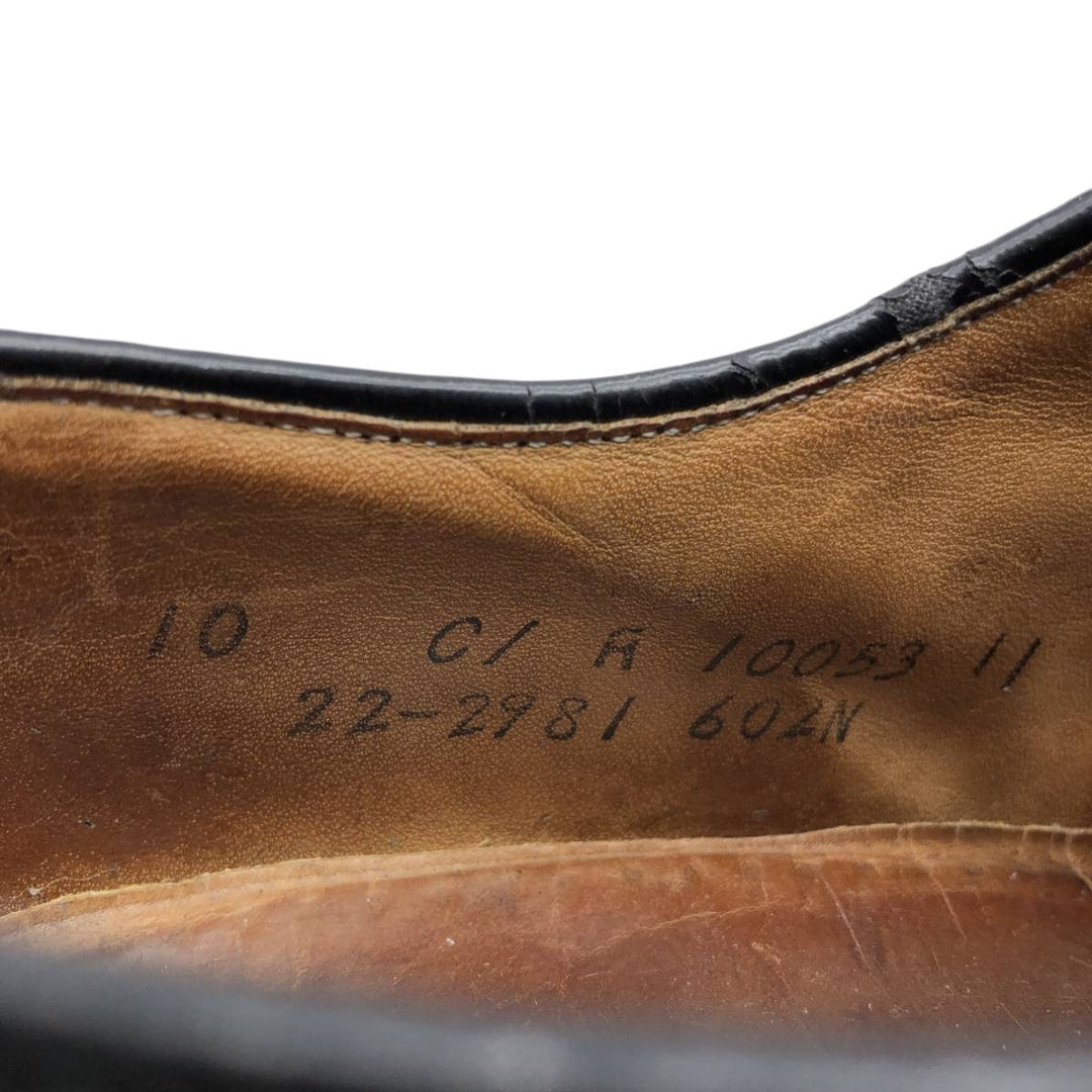 Johnston and Murphy OPTIMA Straight Tip Shoes, Made in USA, Size 10C Men's 28.0cm unclear black type Vintage Second Hand