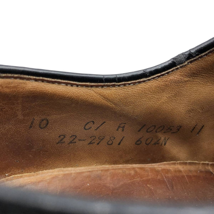 Johnston and Murphy OPTIMA Straight Tip Shoes, Made in USA, Size 10C Men's 28.0cm unclear black type Vintage Second Hand