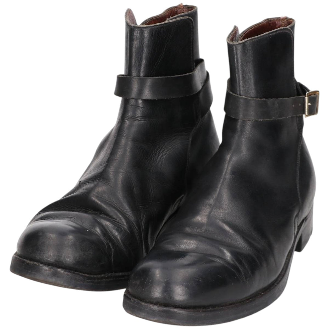 Jodhpur boots 7 Women's 25.0cm genuine leather black type Vintage Second Hand