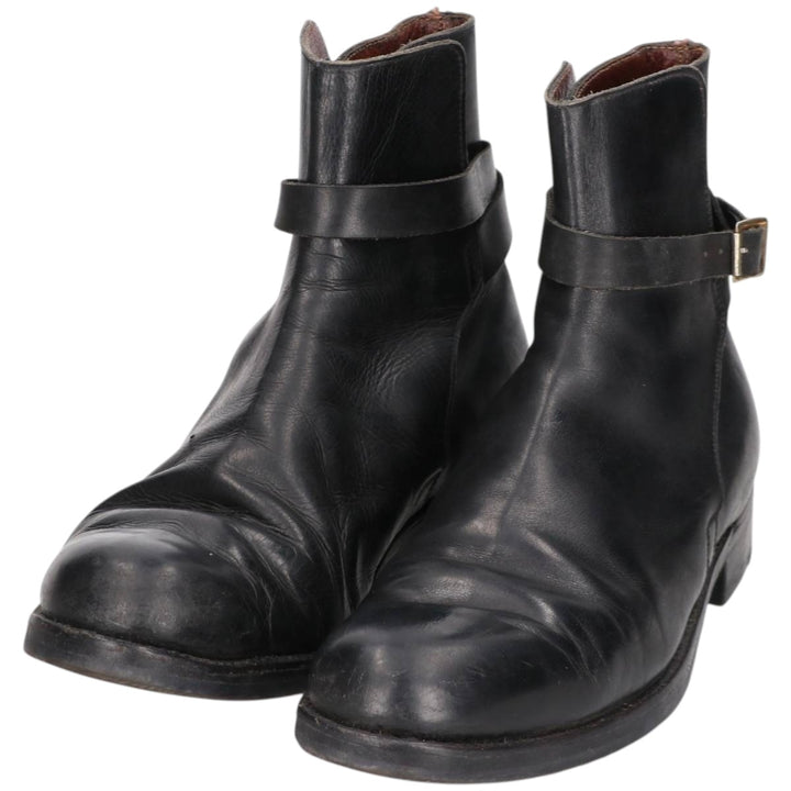 Jodhpur boots 7 Women's 25.0cm genuine leather black type Vintage Second Hand