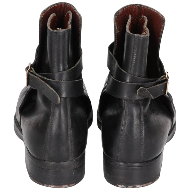 Jodhpur boots 7 Women's 25.0cm genuine leather black type Vintage Second Hand