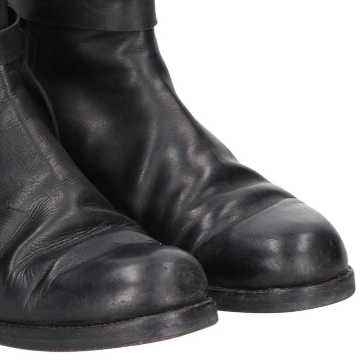 Jodhpur boots 7 Women's 25.0cm genuine leather black type Vintage Second Hand