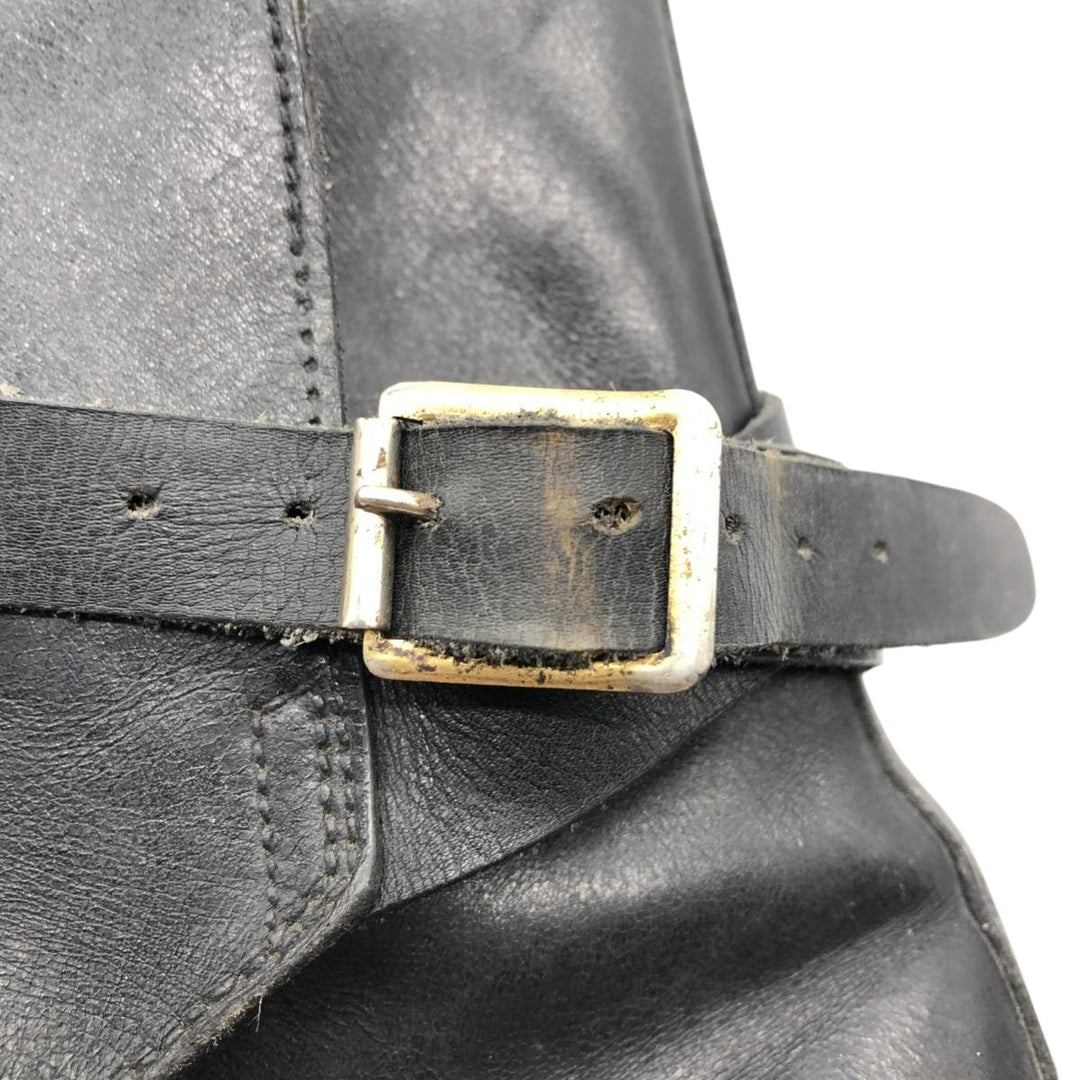 Jodhpur boots 7 Women's 25.0cm genuine leather black type Vintage Second Hand