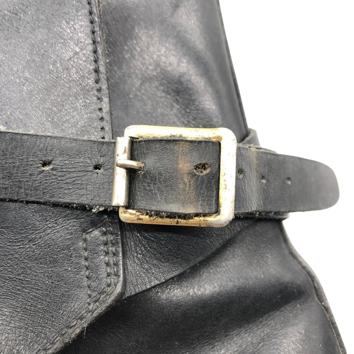 Jodhpur boots 7 Women's 25.0cm genuine leather black type Vintage Second Hand