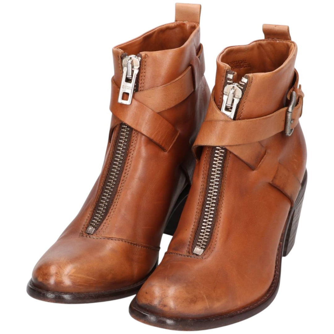 Diesel Jodhpur Boots, Made in Portugal, Size 40 Women's 25.0cm genuine leather brown type Vintage Second Hand