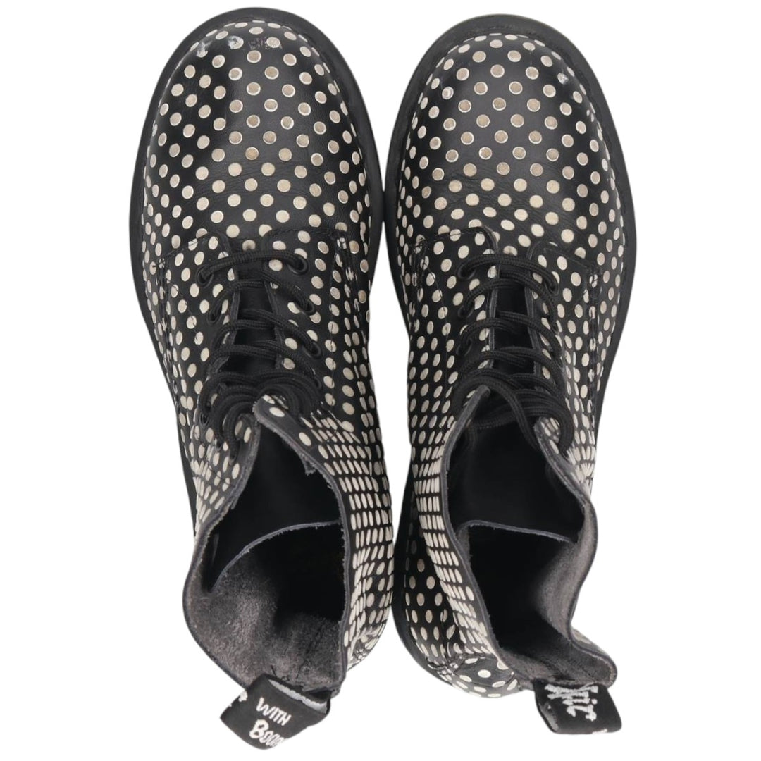 Dr. Martens Pascal Dot Pattern 8-Eye Boots, Size 7 Women's 26.0cm unclear black type Vintage Second Hand