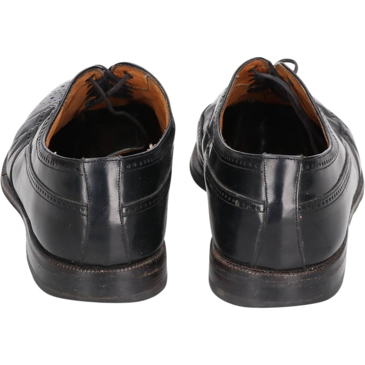 MEZLA Full Brogue Wingtip Shoes, Made in Spain, Size 8 1/2M, Men's, 10.4" (equivalent) /saa014987 Men's 26.5cm unclear black type Vintage Second Hand