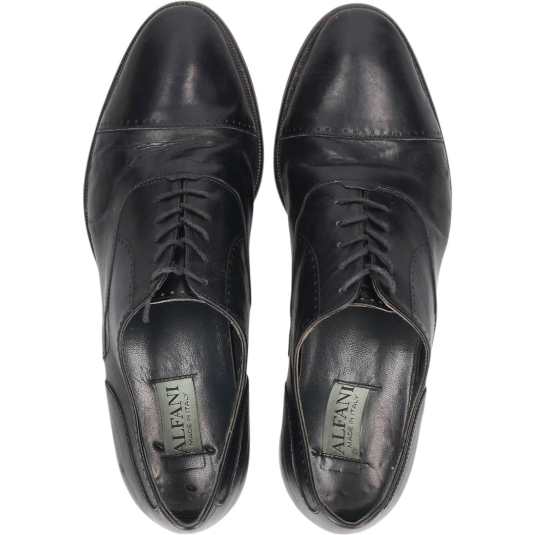 Alfani ALFANI Straight Tip Shoes, Made in Italy, Size 10M Men's 28.0cm genuine leather black type Vintage Second Hand