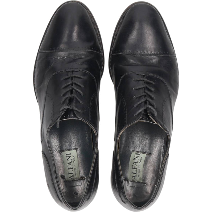Alfani ALFANI Straight Tip Shoes, Made in Italy, Size 10M Men's 28.0cm genuine leather black type Vintage Second Hand