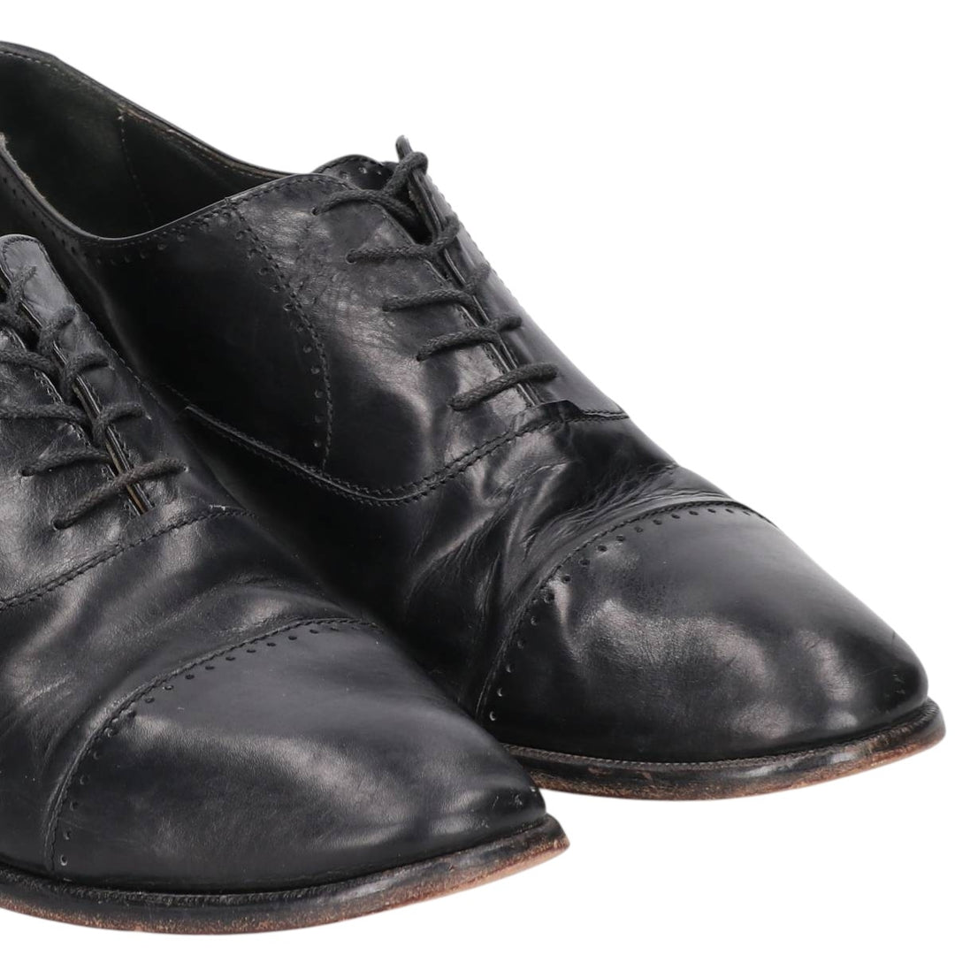 Alfani ALFANI Straight Tip Shoes, Made in Italy, Size 10M Men's 28.0cm genuine leather black type Vintage Second Hand