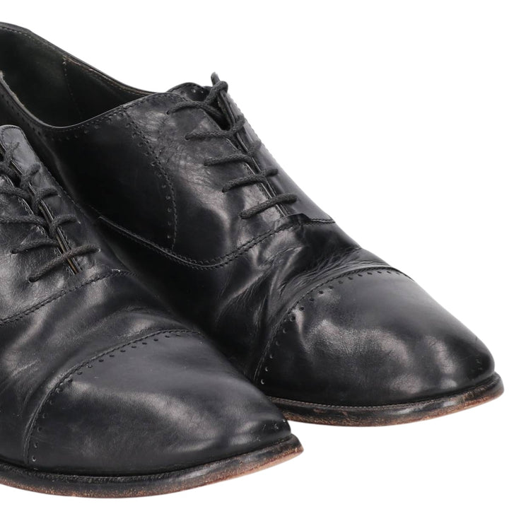 Alfani ALFANI Straight Tip Shoes, Made in Italy, Size 10M Men's 28.0cm genuine leather black type Vintage Second Hand