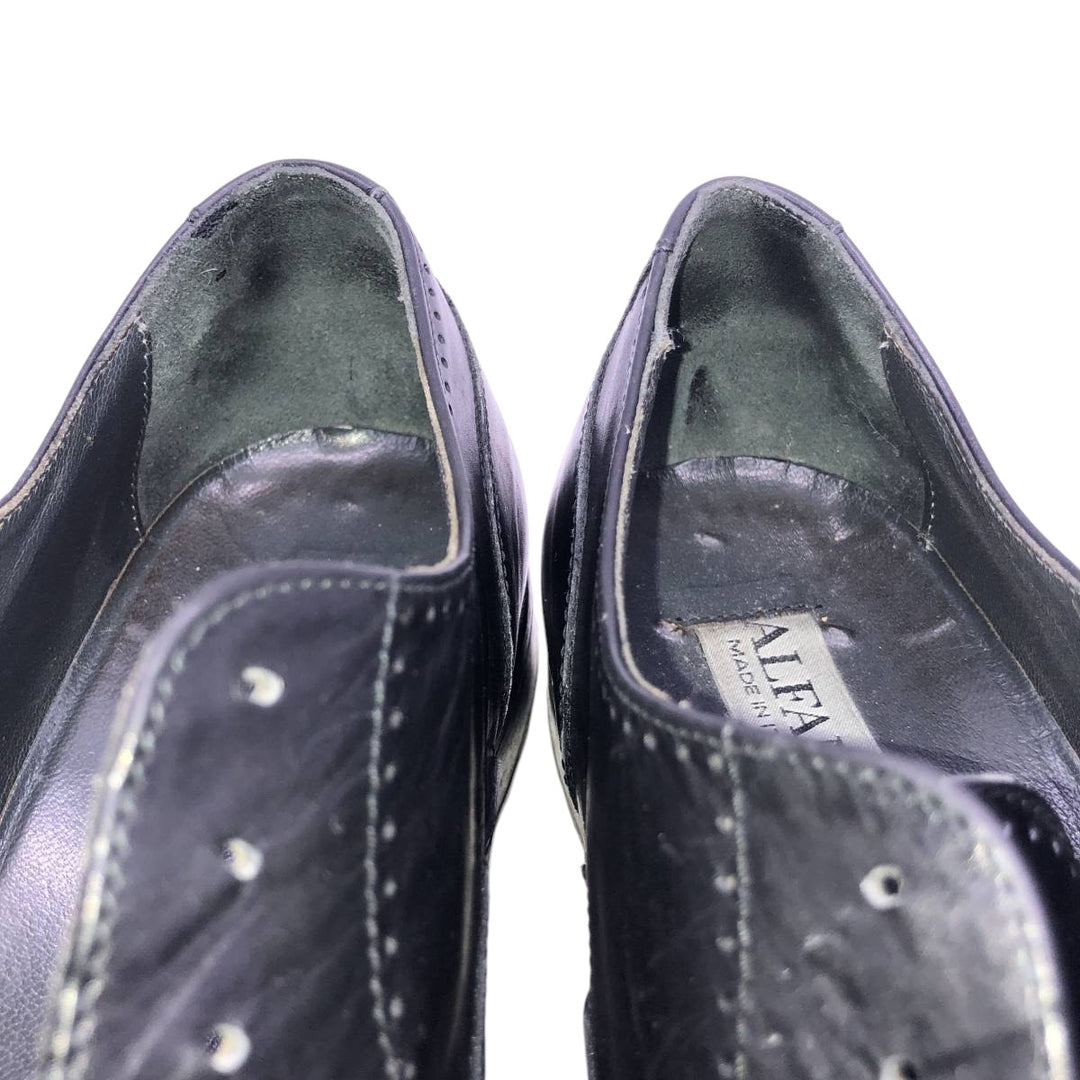 Alfani ALFANI Straight Tip Shoes, Made in Italy, Size 10M Men's 28.0cm genuine leather black type Vintage Second Hand