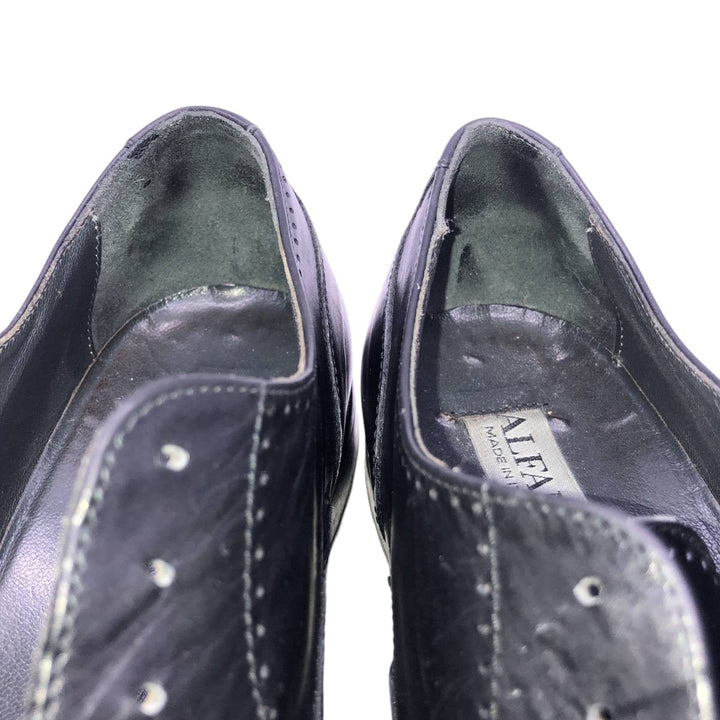 Alfani ALFANI Straight Tip Shoes, Made in Italy, Size 10M Men's 28.0cm genuine leather black type Vintage Second Hand