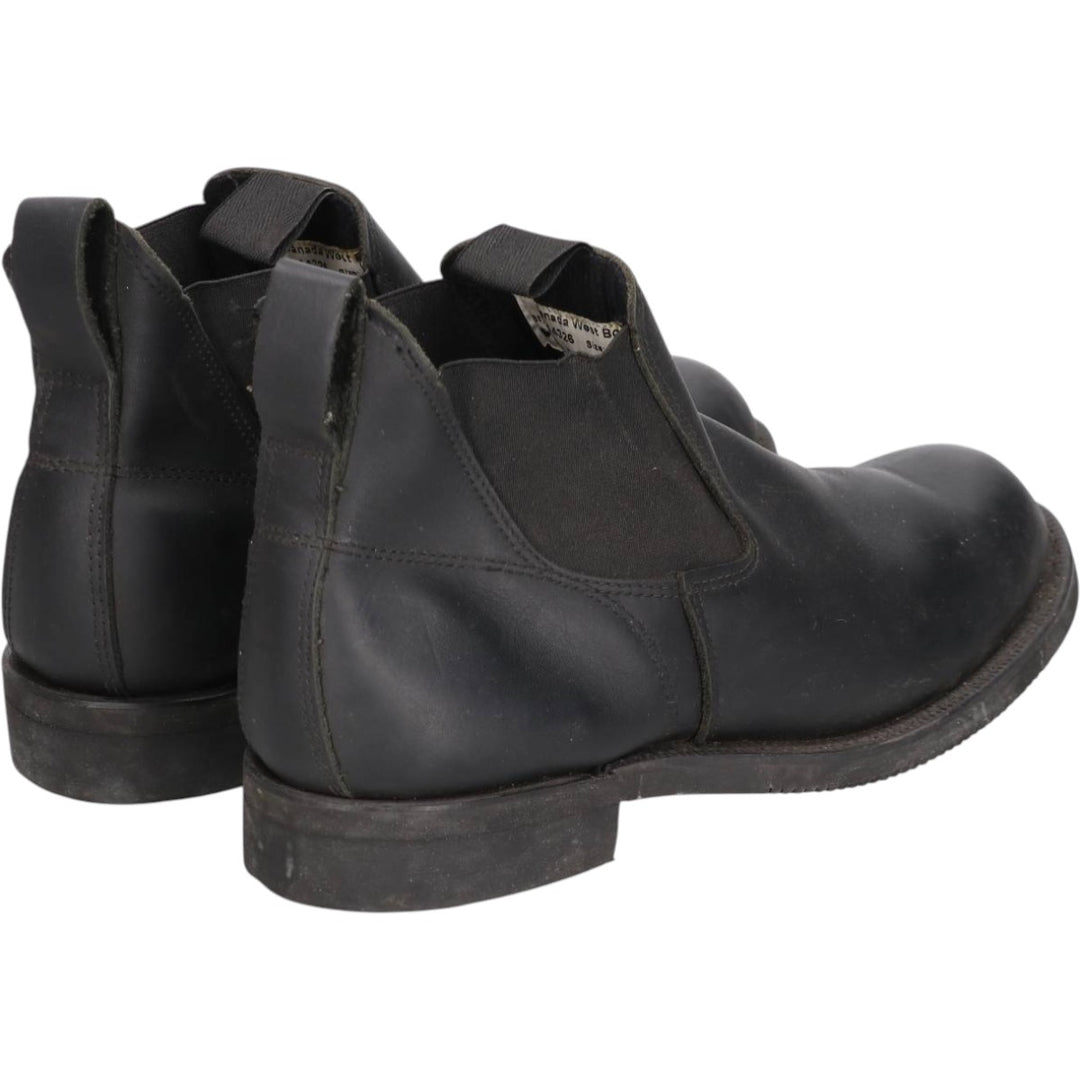 Canada West Boots 14326 Side Gore Boots, Made in Canada, Size 8 1/2, 3E Men's 26.5cm unclear black type Vintage Second Hand