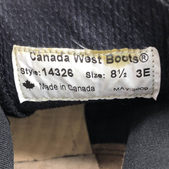 Canada West Boots 14326 Side Gore Boots, Made in Canada, Size 8 1/2, 3E Men's 26.5cm unclear black type Vintage Second Hand
