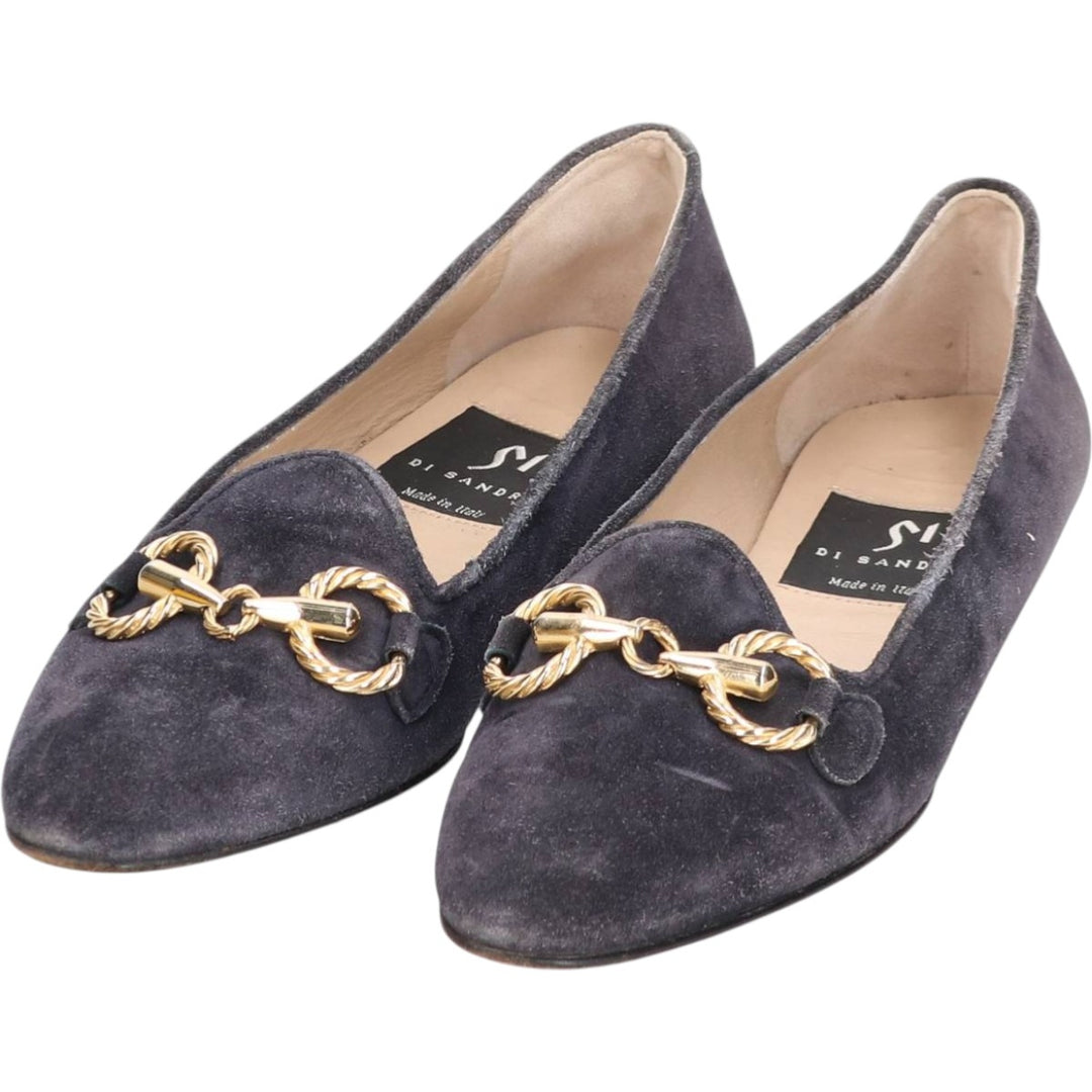 DI SANDRO Bit Loafers Made in Italy 8 Women's 25.0cm suede purple type Vintage Second Hand