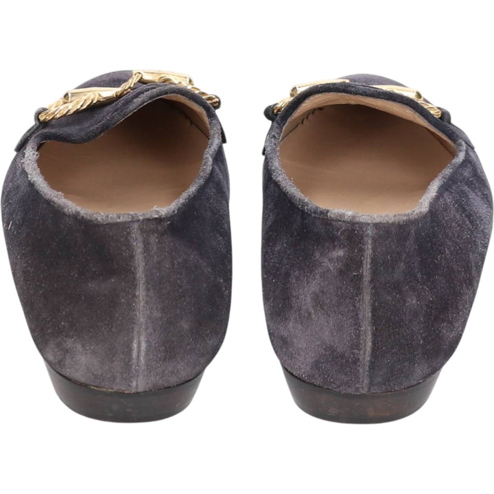 DI SANDRO Bit Loafers Made in Italy 8 Women's 25.0cm suede purple type Vintage Second Hand