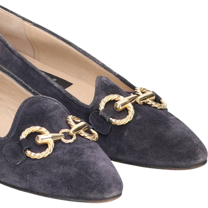 DI SANDRO Bit Loafers Made in Italy 8 Women's 25.0cm suede purple type Vintage Second Hand
