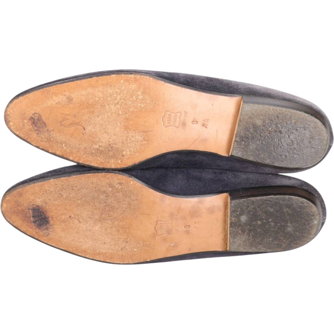 DI SANDRO Bit Loafers Made in Italy 8 Women's 25.0cm suede purple type Vintage Second Hand